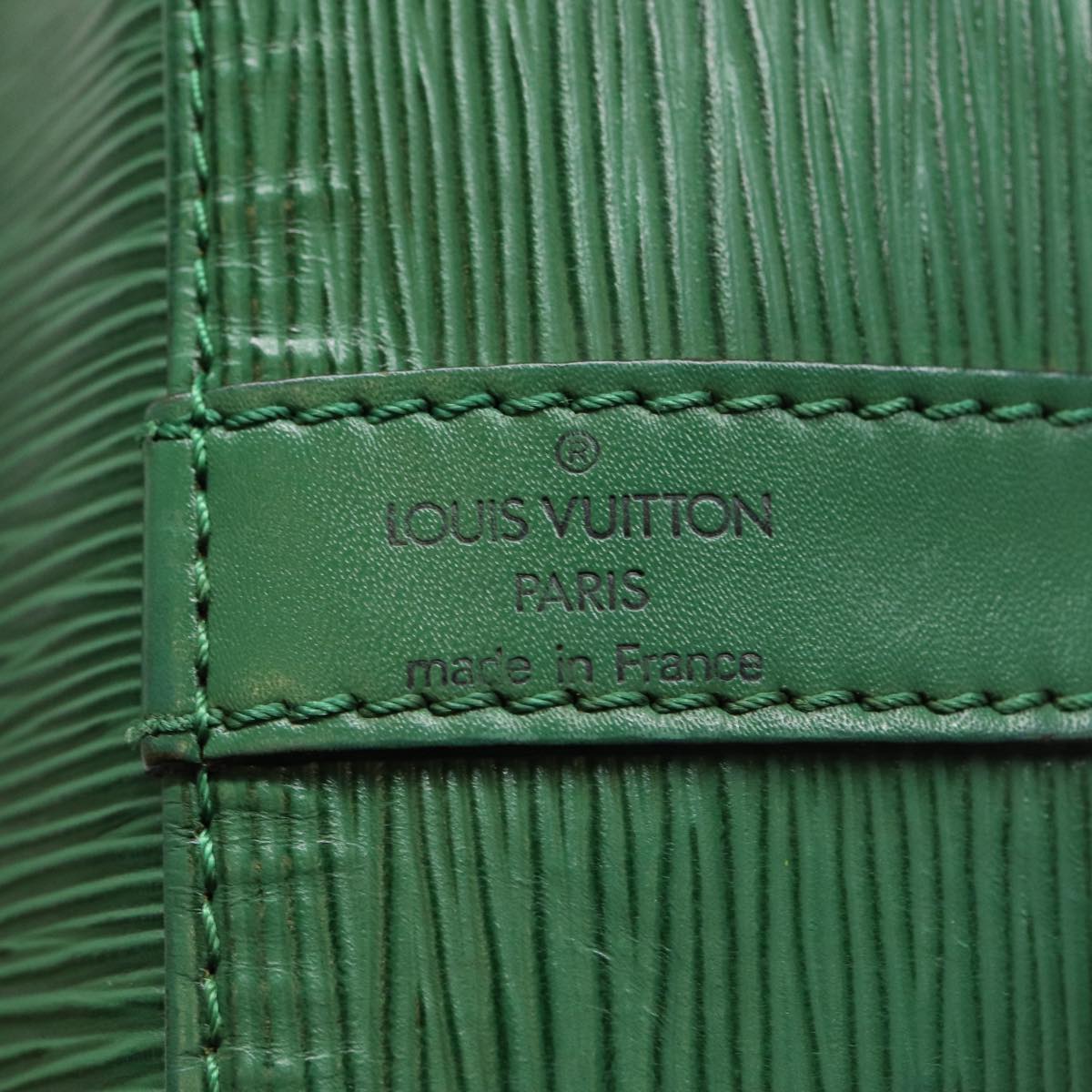 Louis Vuitton Noé Green Leather Shoulder Bag