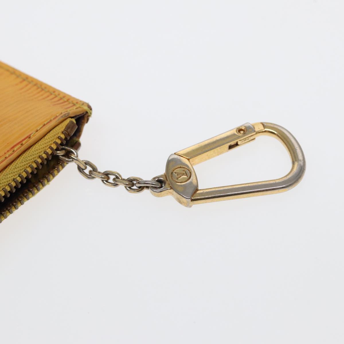 Louis Vuitton Pochette Clés Yellow Leather Wallet