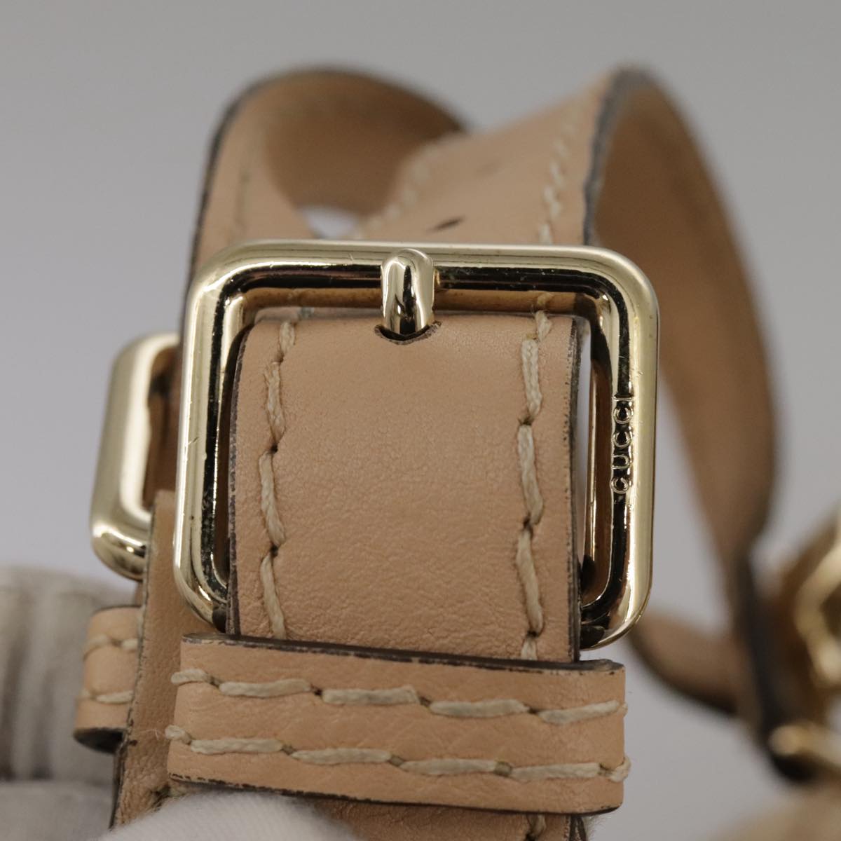 Gucci Charlotte Beige Canvas Shoulder Bag