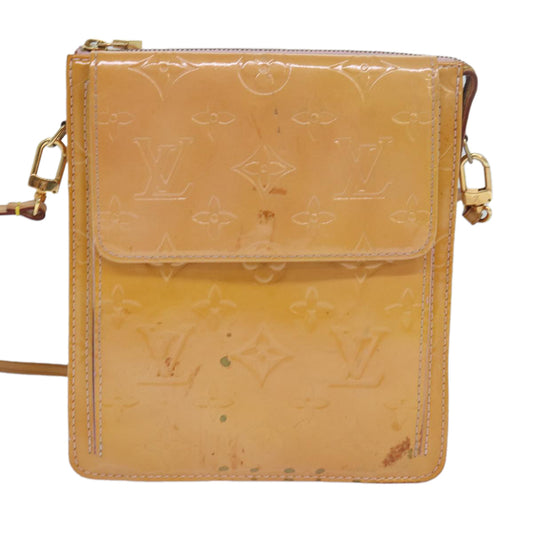Louis Vuitton Mott Beige Patent Leather Clutch Bag