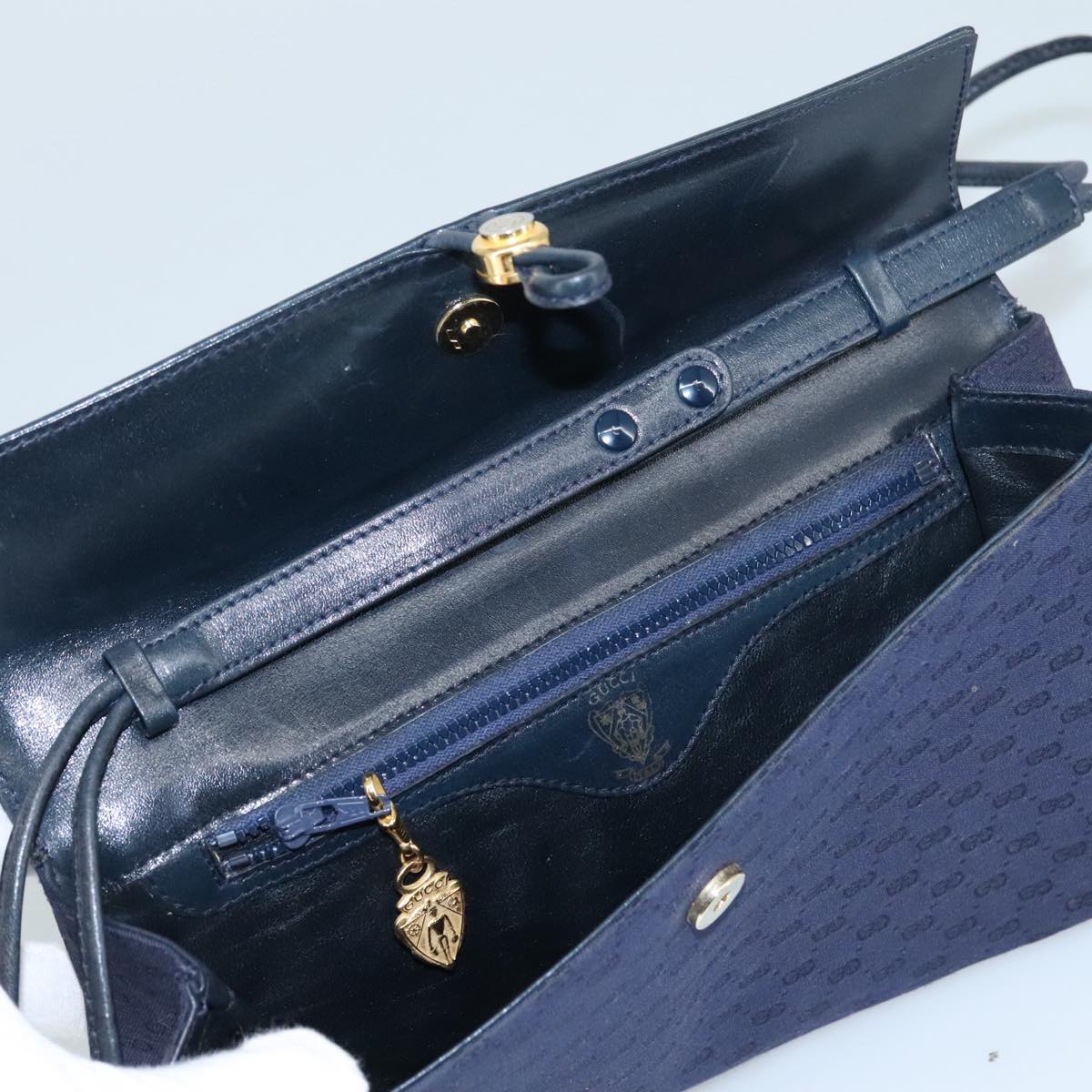 Gucci Gg Canvas Navy Canvas Shoulder Bag