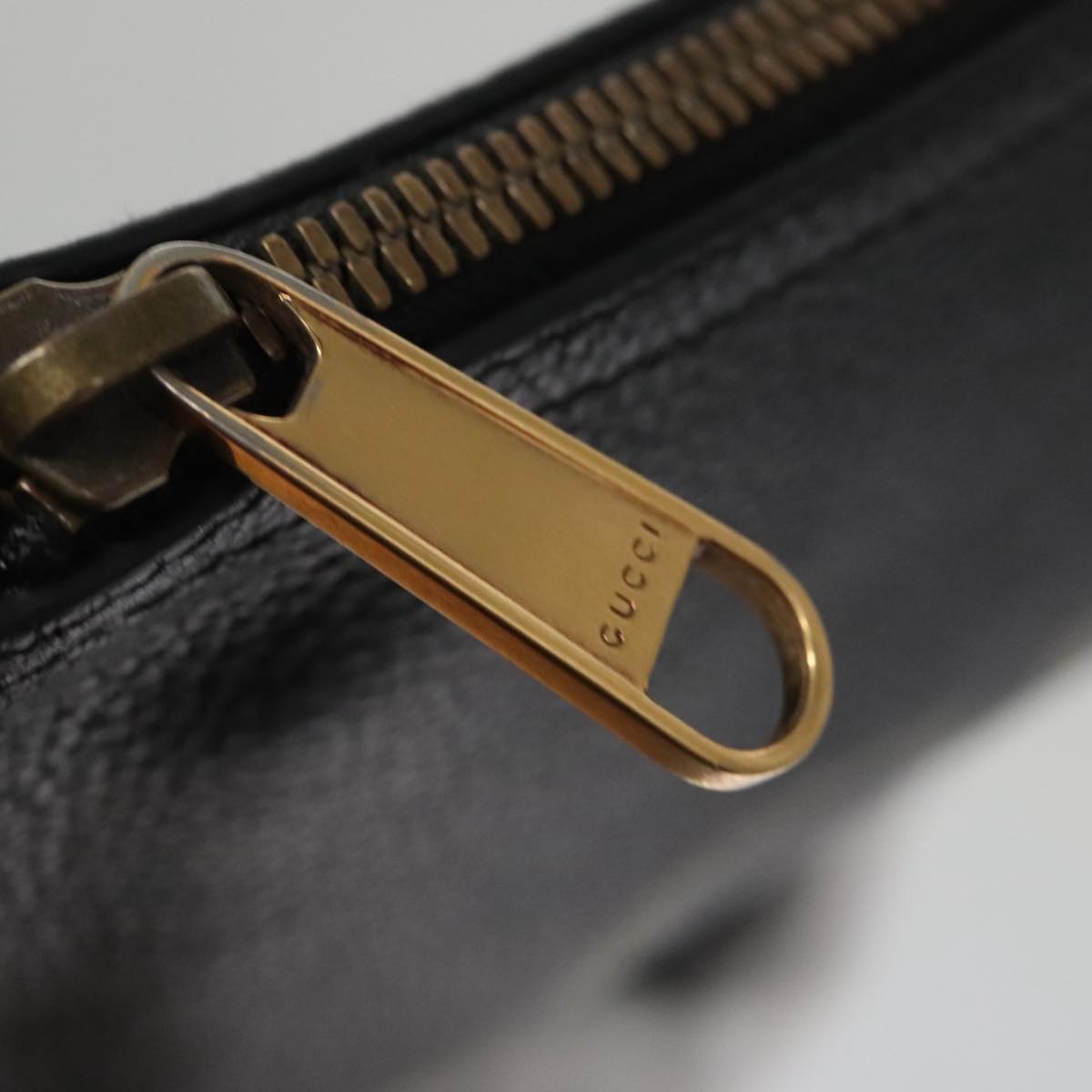 Gucci Imprime Black Leather Clutch Bag
