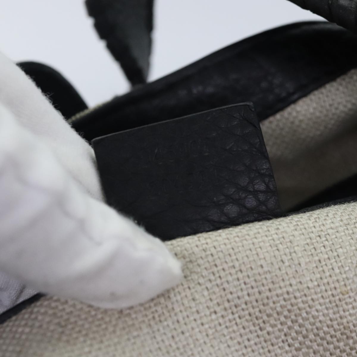 Gucci Jackie Black Canvas Shoulder Bag