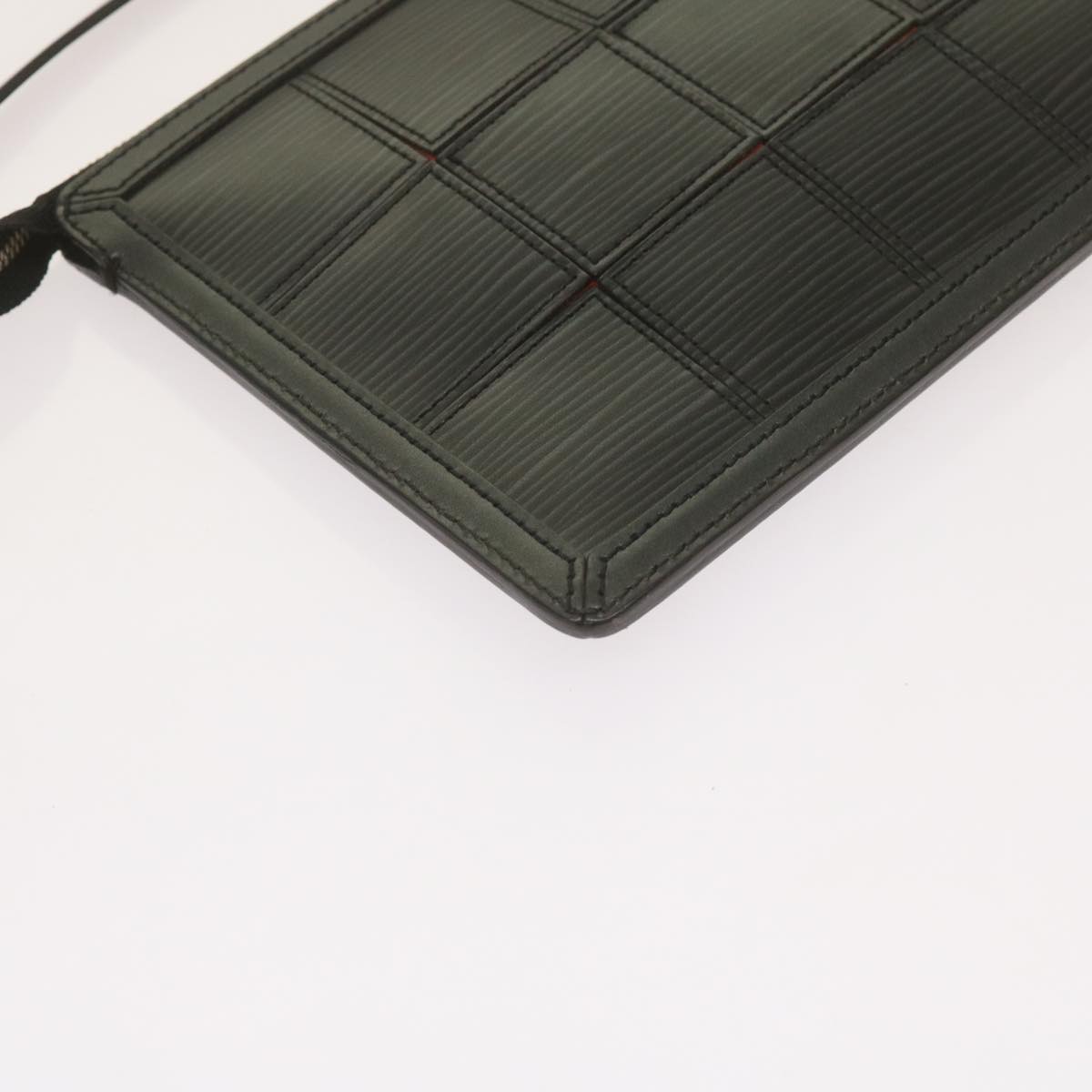 Louis Vuitton Delmonico Black Leather Clutch Bag