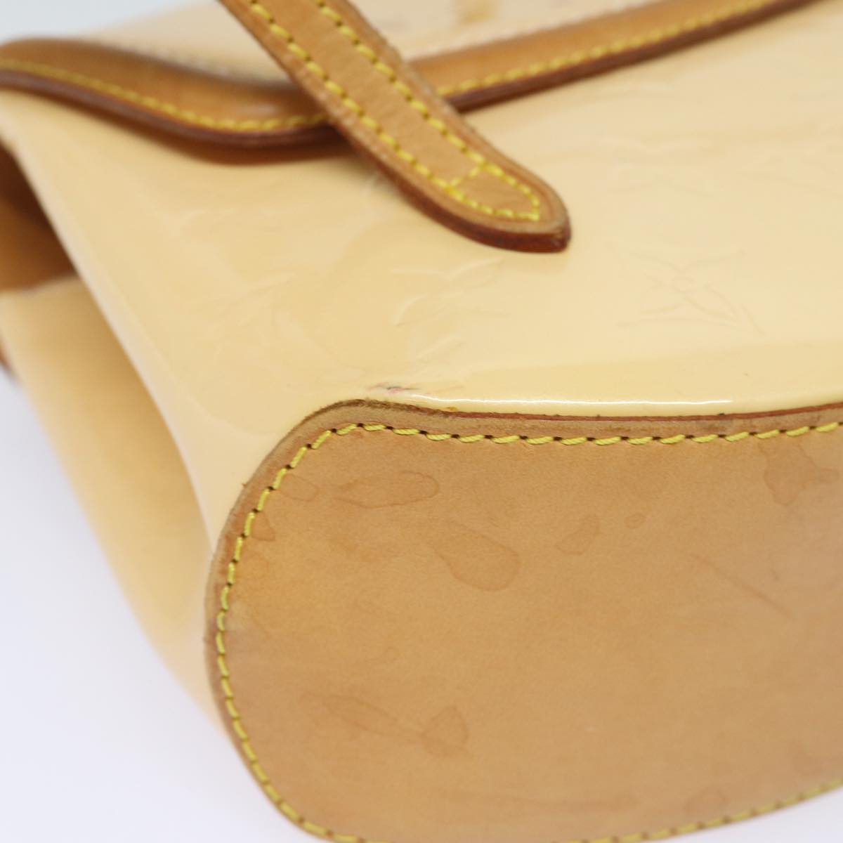 Louis Vuitton Biscayne Bay Camel Patent Leather Shoulder Bag