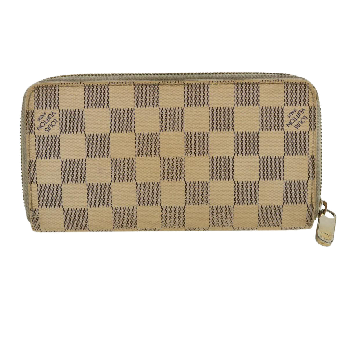 Louis Vuitton Zippy Wallet White Canvas Wallet  ()