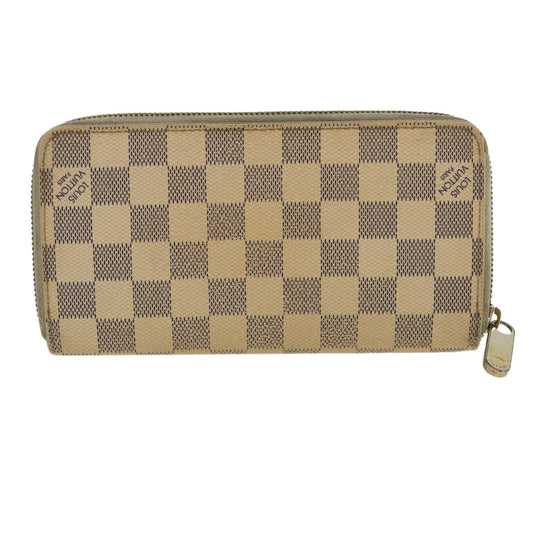 Louis Vuitton Zippy Wallet White Canvas Wallet  ()