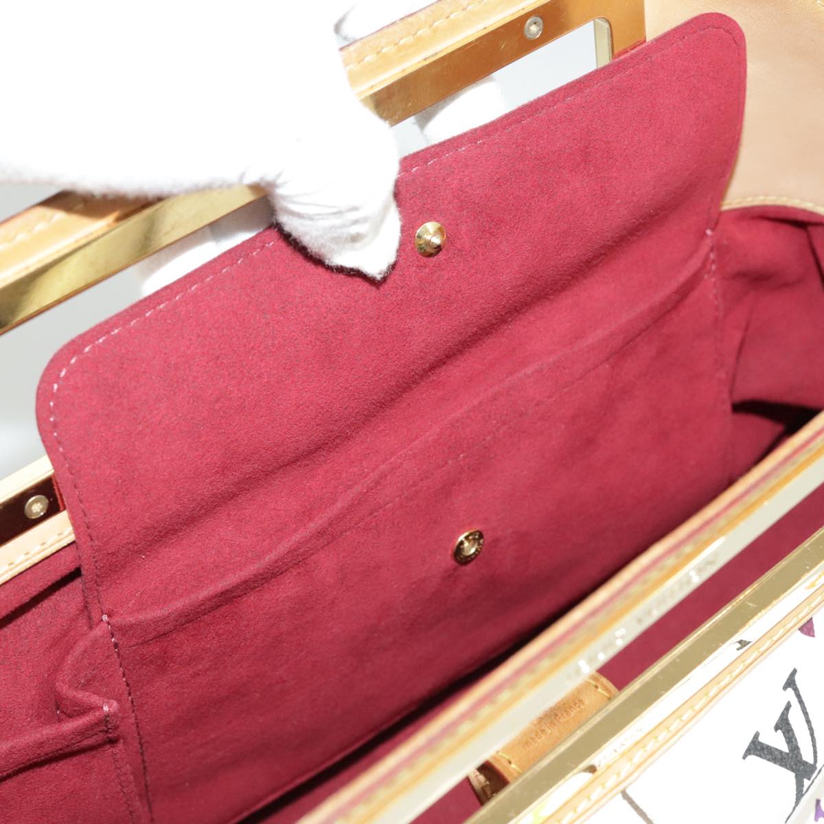 Louis Vuitton Judy White Canvas Shoulder Bag