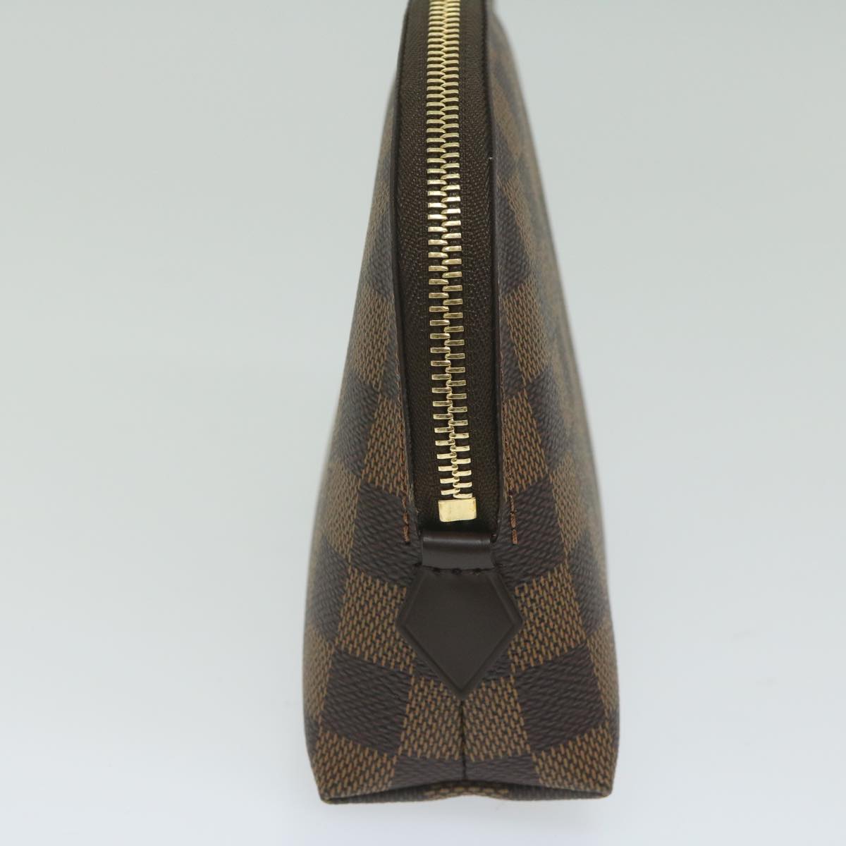 Louis Vuitton Cosmetic Pouch Brown Canvas Clutch Bag
