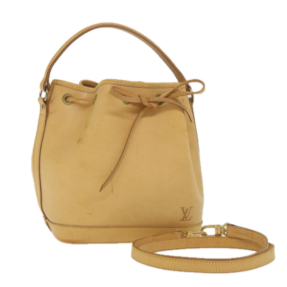 Louis Vuitton Noe Beige Leather Handbag