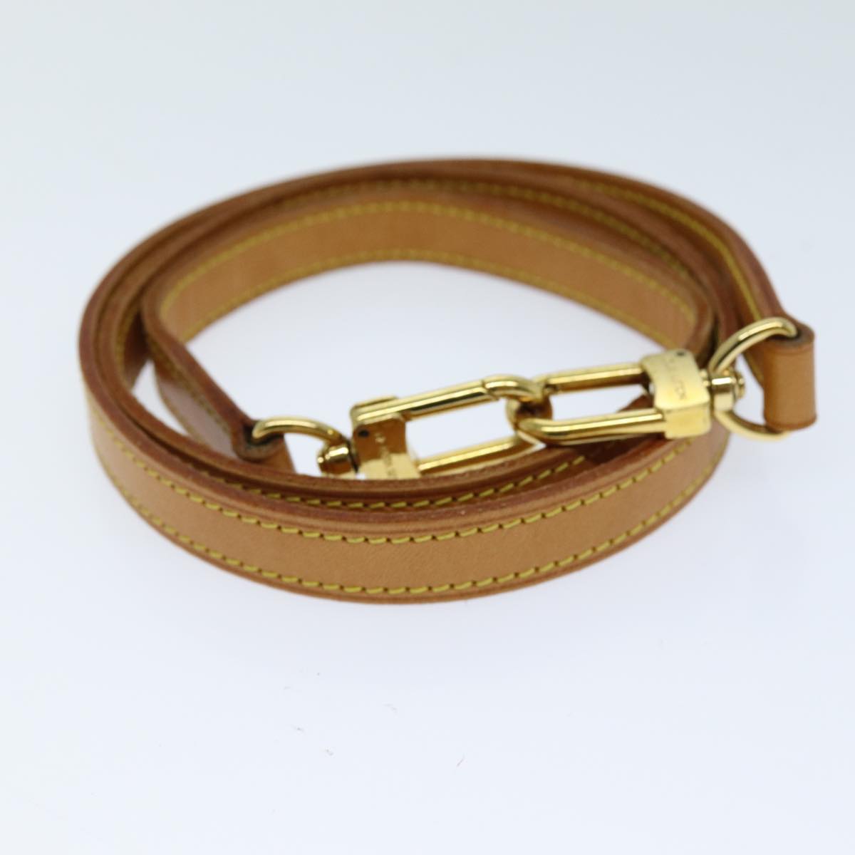 Louis Vuitton Shoulder Strap Beige Leather Bag Jewelry