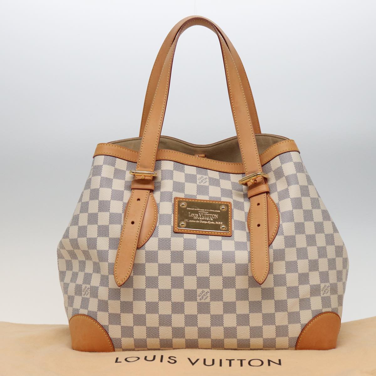 Louis Vuitton Hampstead White Canvas Tote Bag