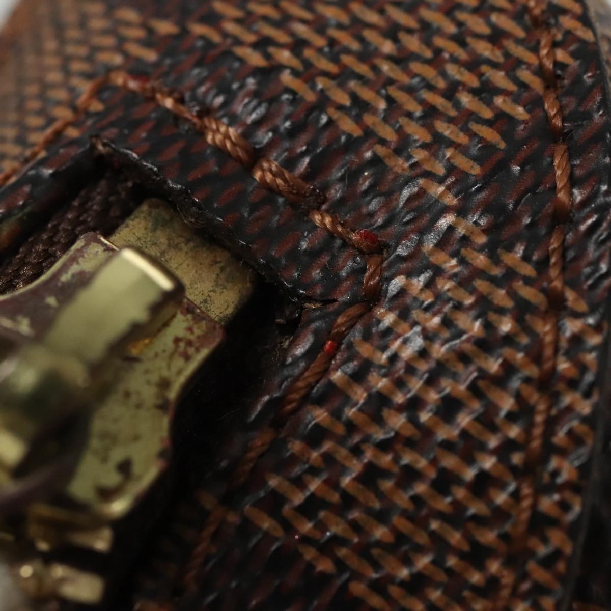 Louis Vuitton Geronimos Brown Canvas Shoulder Bag