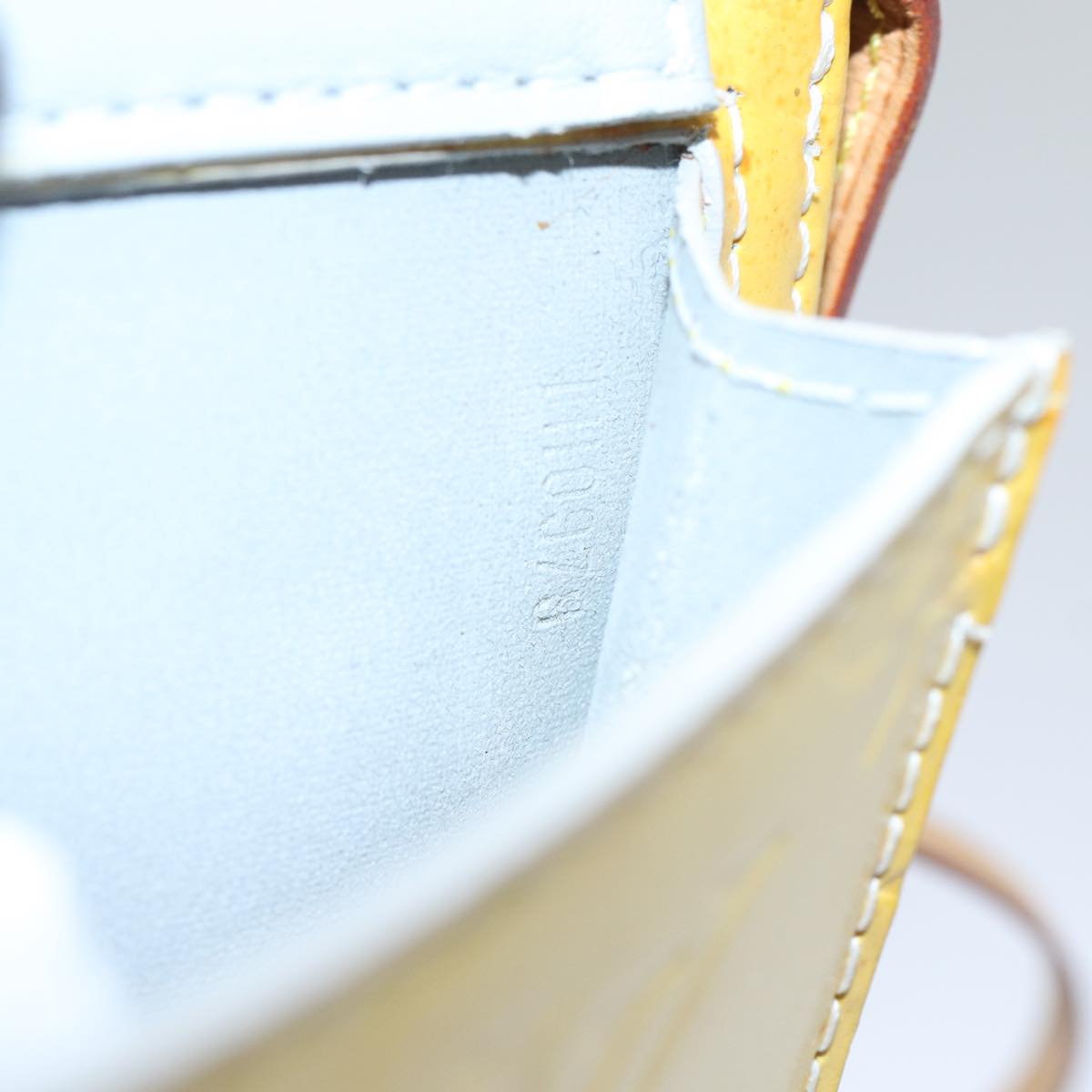 Louis Vuitton Mott Yellow Patent Leather Clutch Bag