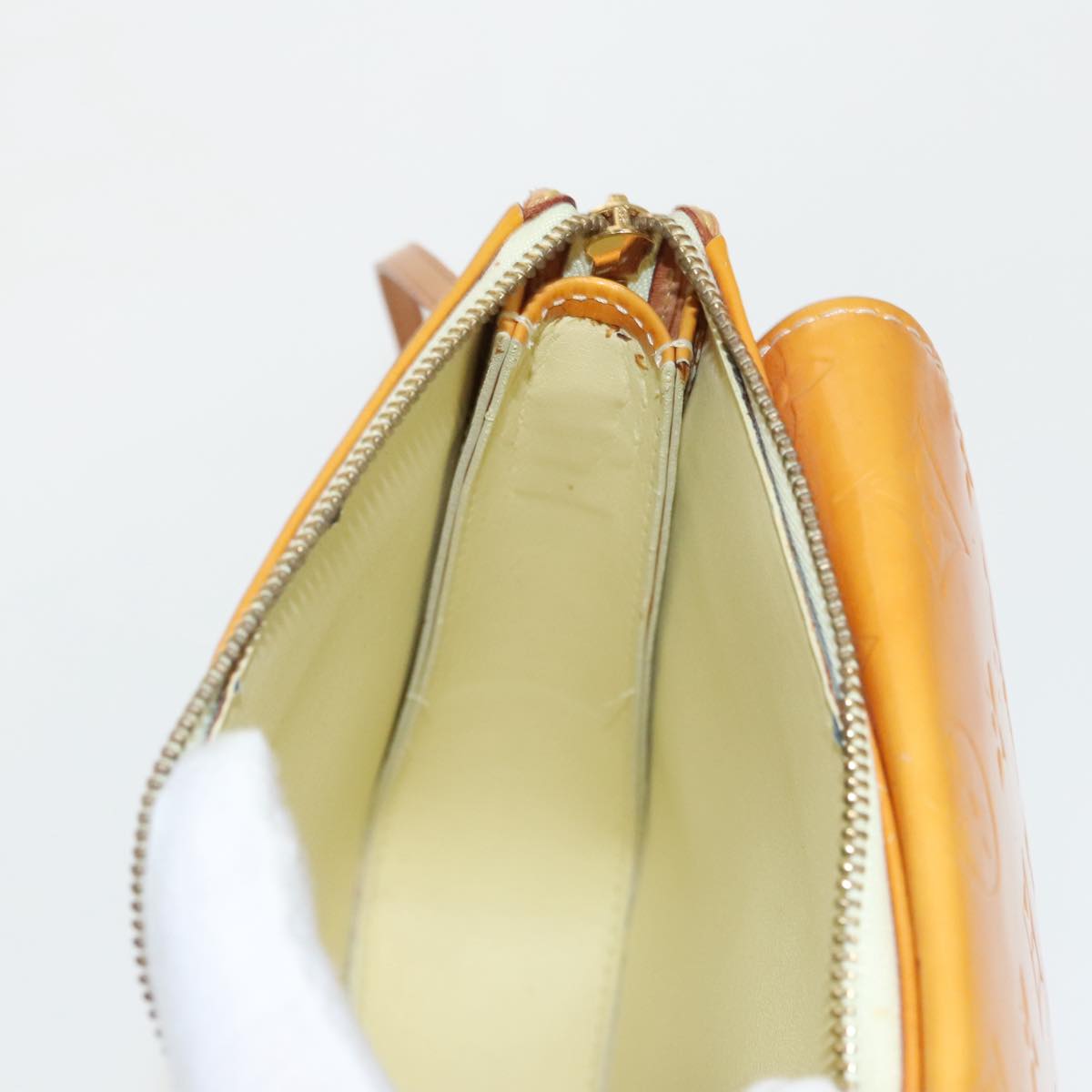 Louis Vuitton Mott Yellow Patent Leather Shoulder Bag