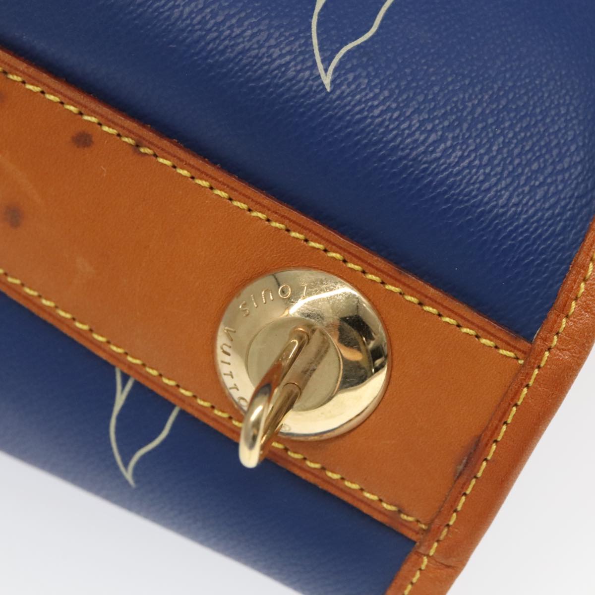 Louis Vuitton Marin Blue Canvas Shoulder Bag