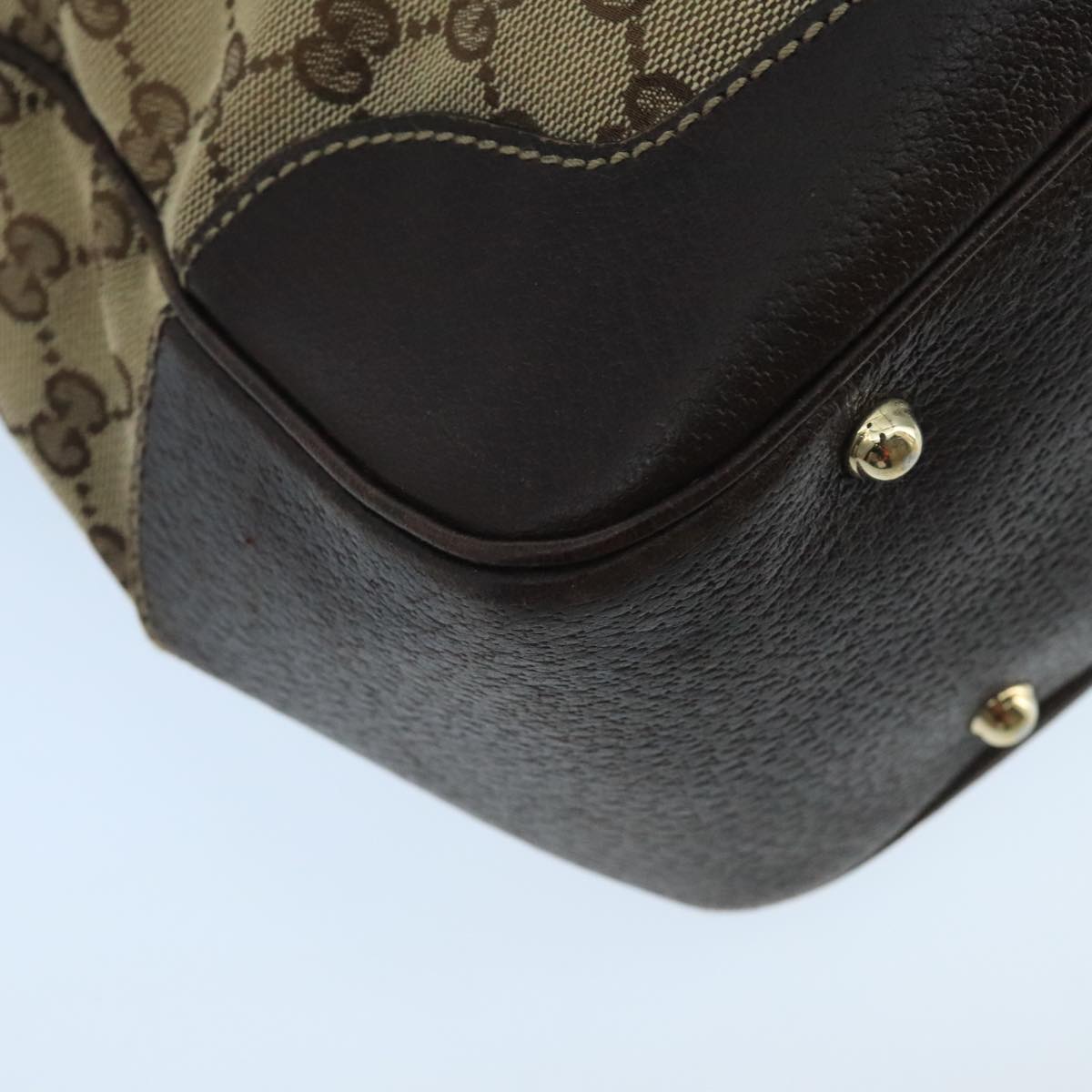 Gucci Bamboo Beige Canvas Tote Bag