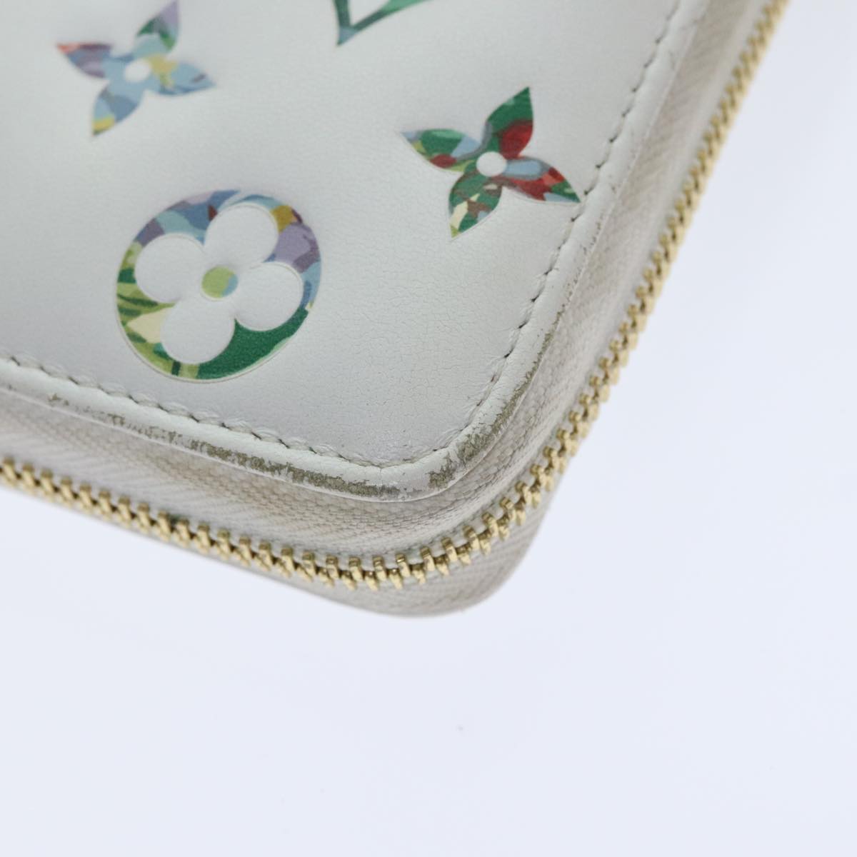 Louis Vuitton Zippy Wallet White Leather Wallet