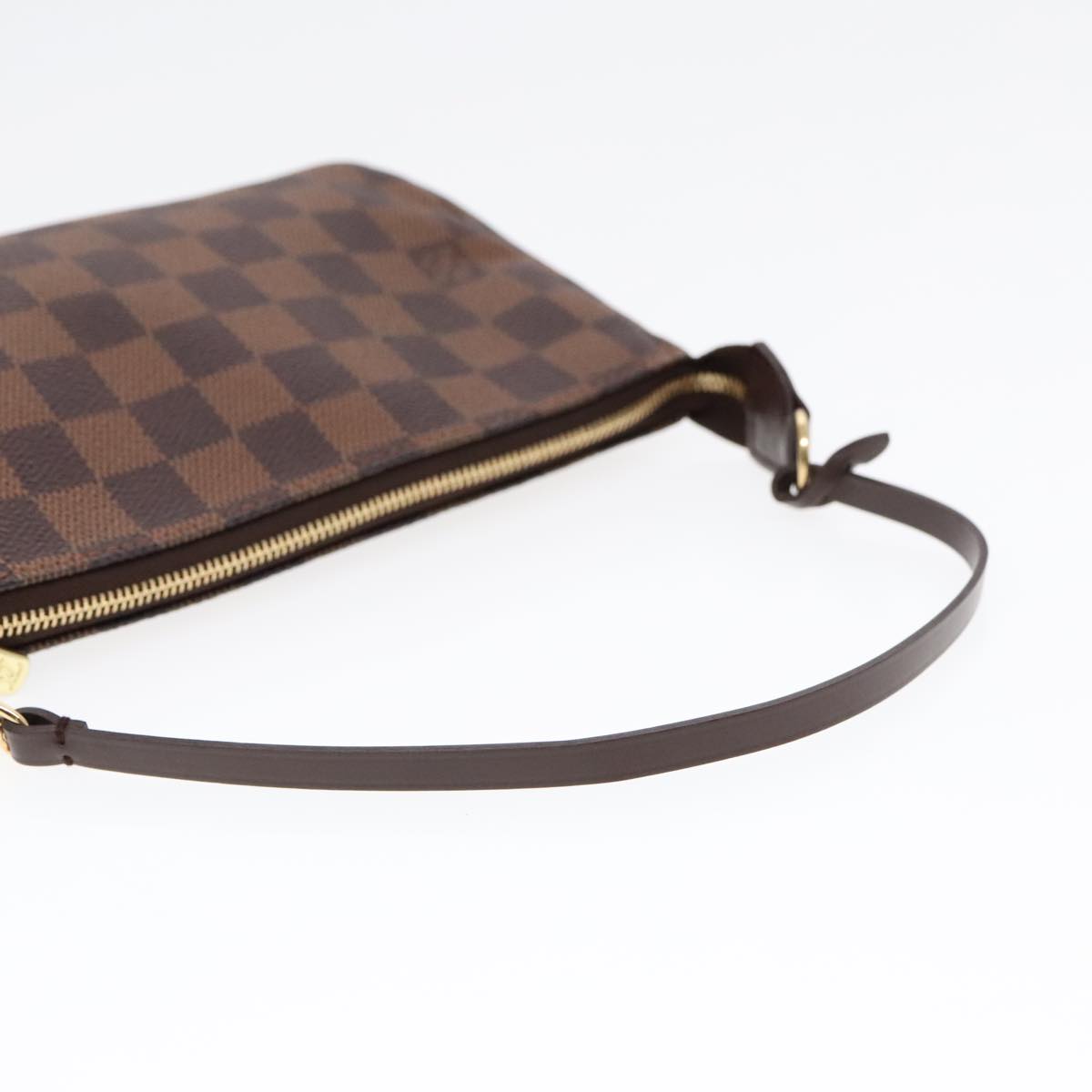 Louis Vuitton Pochette Accessoire Brown Canvas Clutch Bag