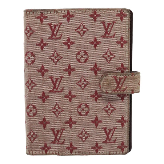 Louis Vuitton Agenda Cover Red Canvas Wallet