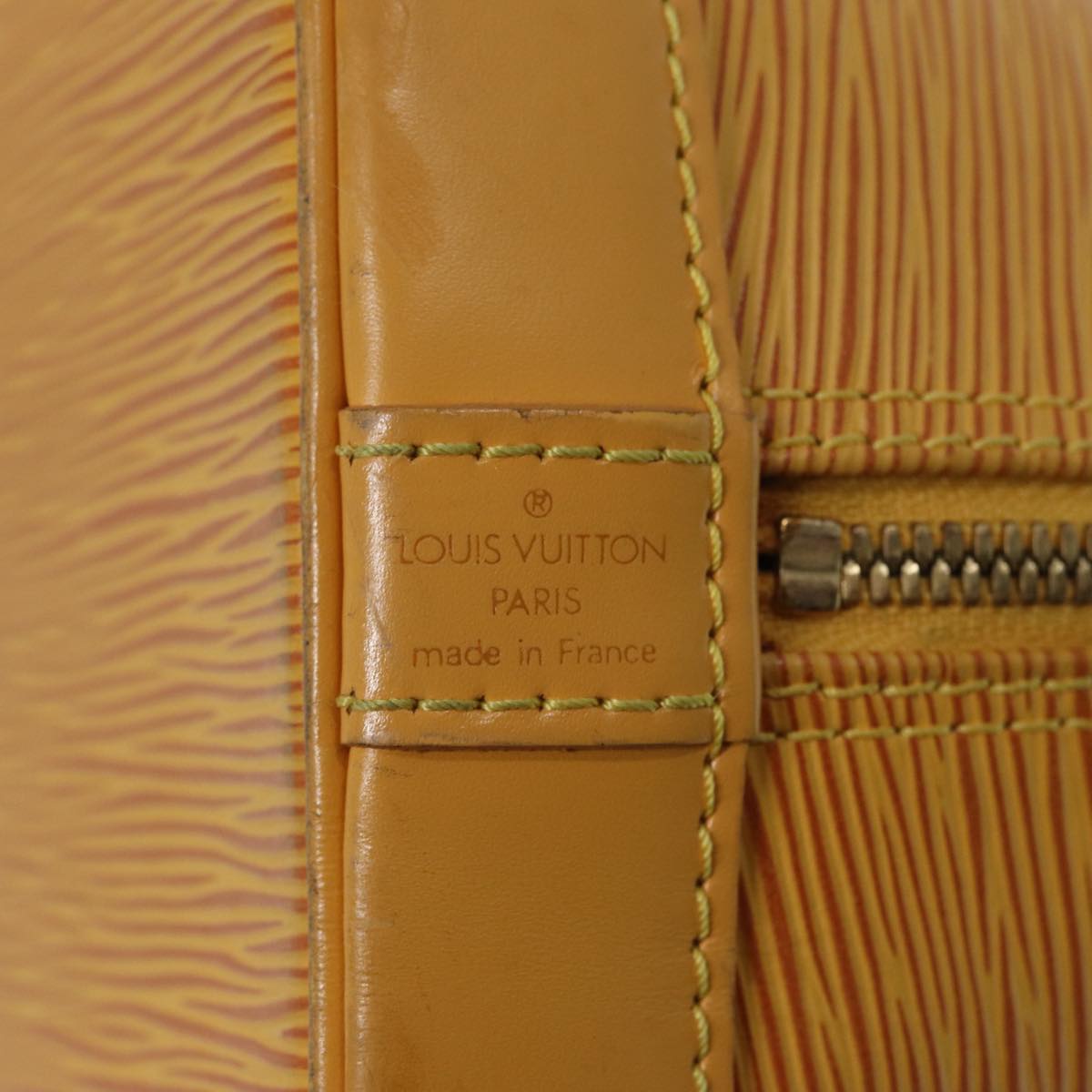 Louis Vuitton Alma Yellow Leather Handbag