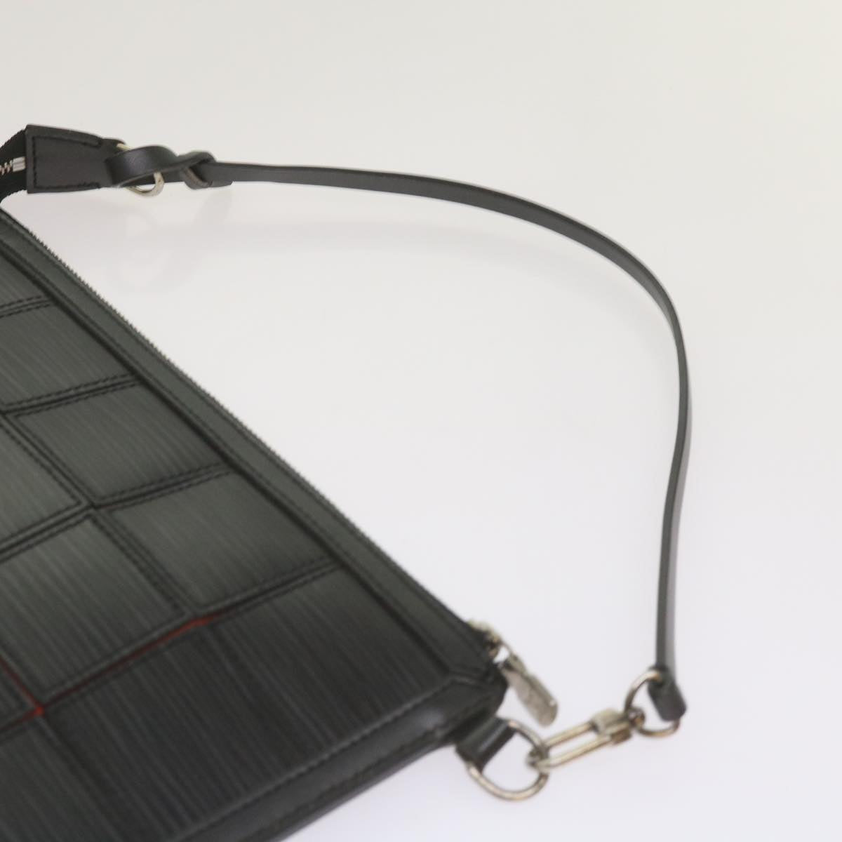 Louis Vuitton Delmonico Black Leather Clutch Bag