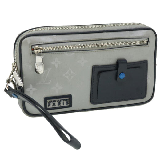 Louis Vuitton Alpha Silver Synthetic Clutch Bag ()