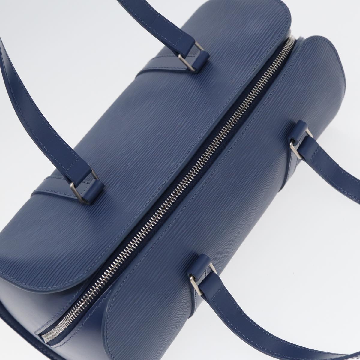 Louis Vuitton Papillon 30 Blue Leather Handbag