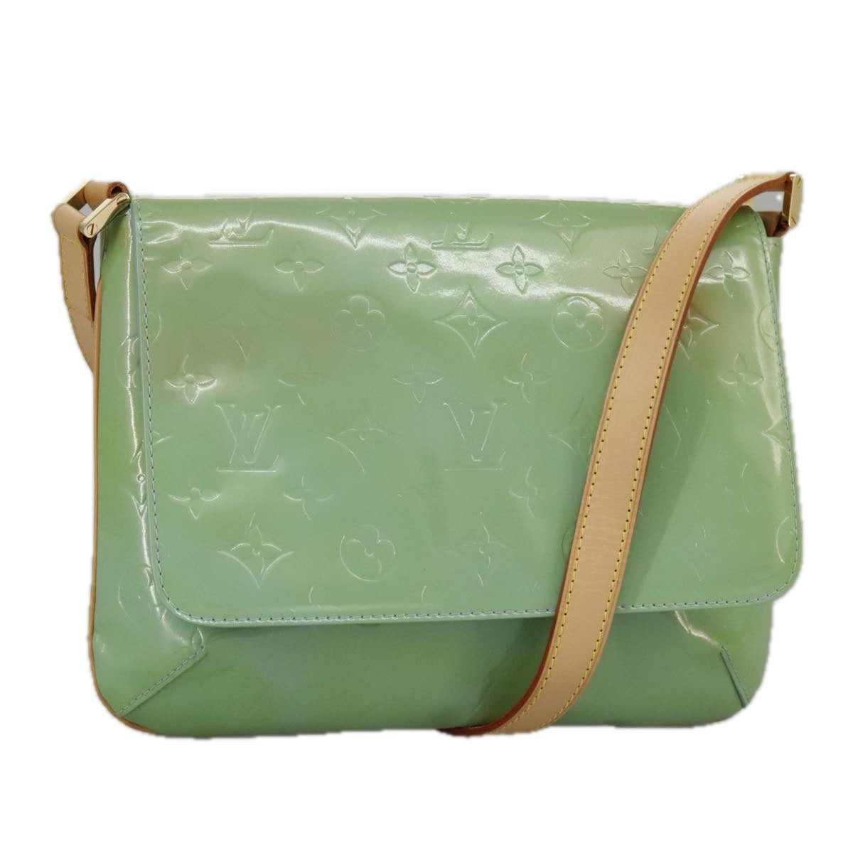 Louis Vuitton Thompson Street Green Patent Leather Shoulder Bag