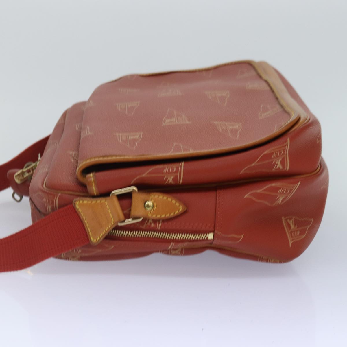 Louis Vuitton America's Cup Red Canvas Shoulder Bag