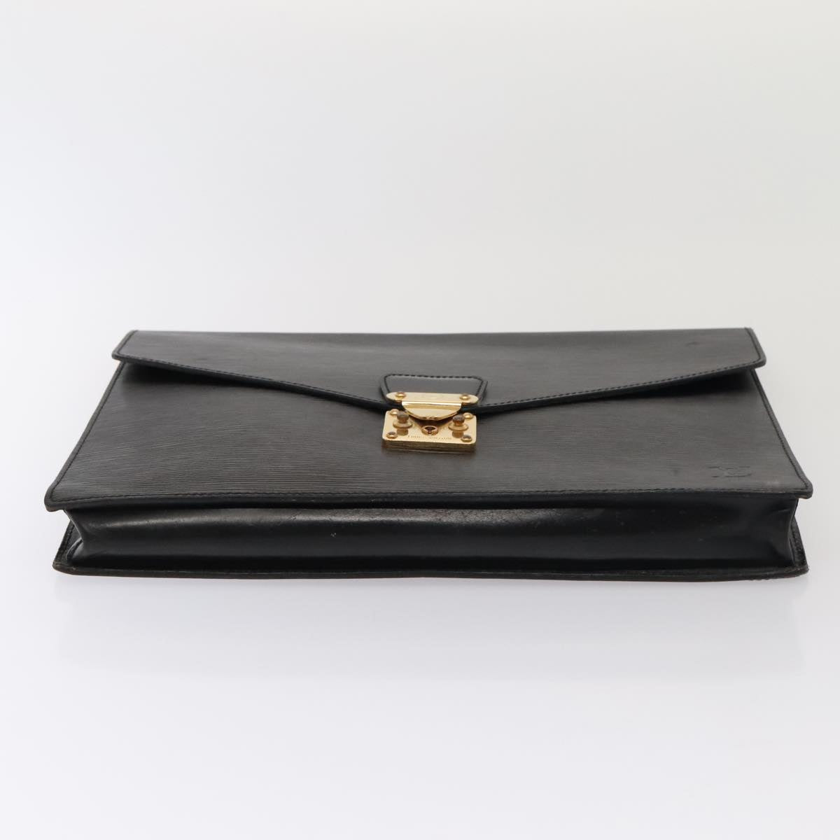 Louis Vuitton Senateur Black Leather Clutch Bag