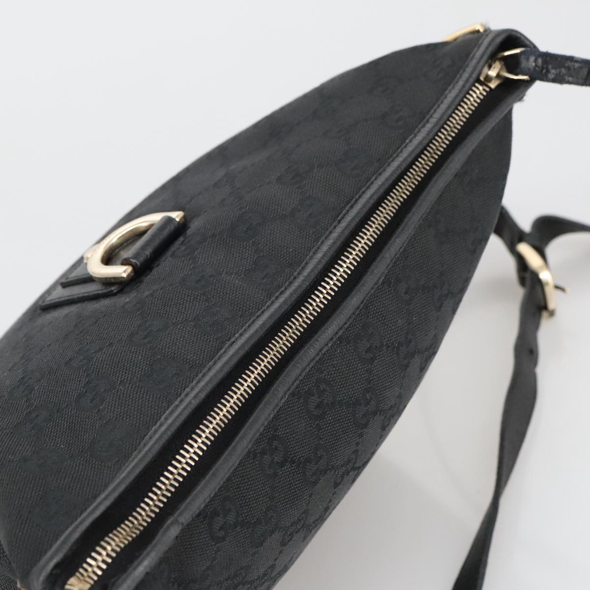 Gucci Abbey Black Canvas Shoulder Bag