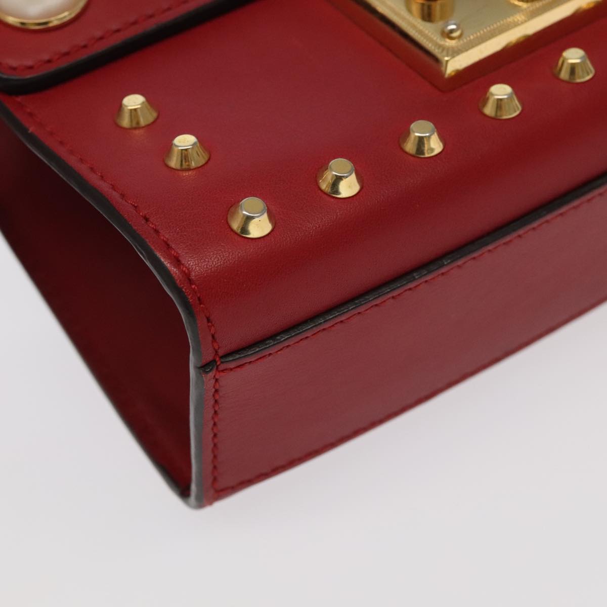 Gucci Padlock Red Leather Shoulder Bag
