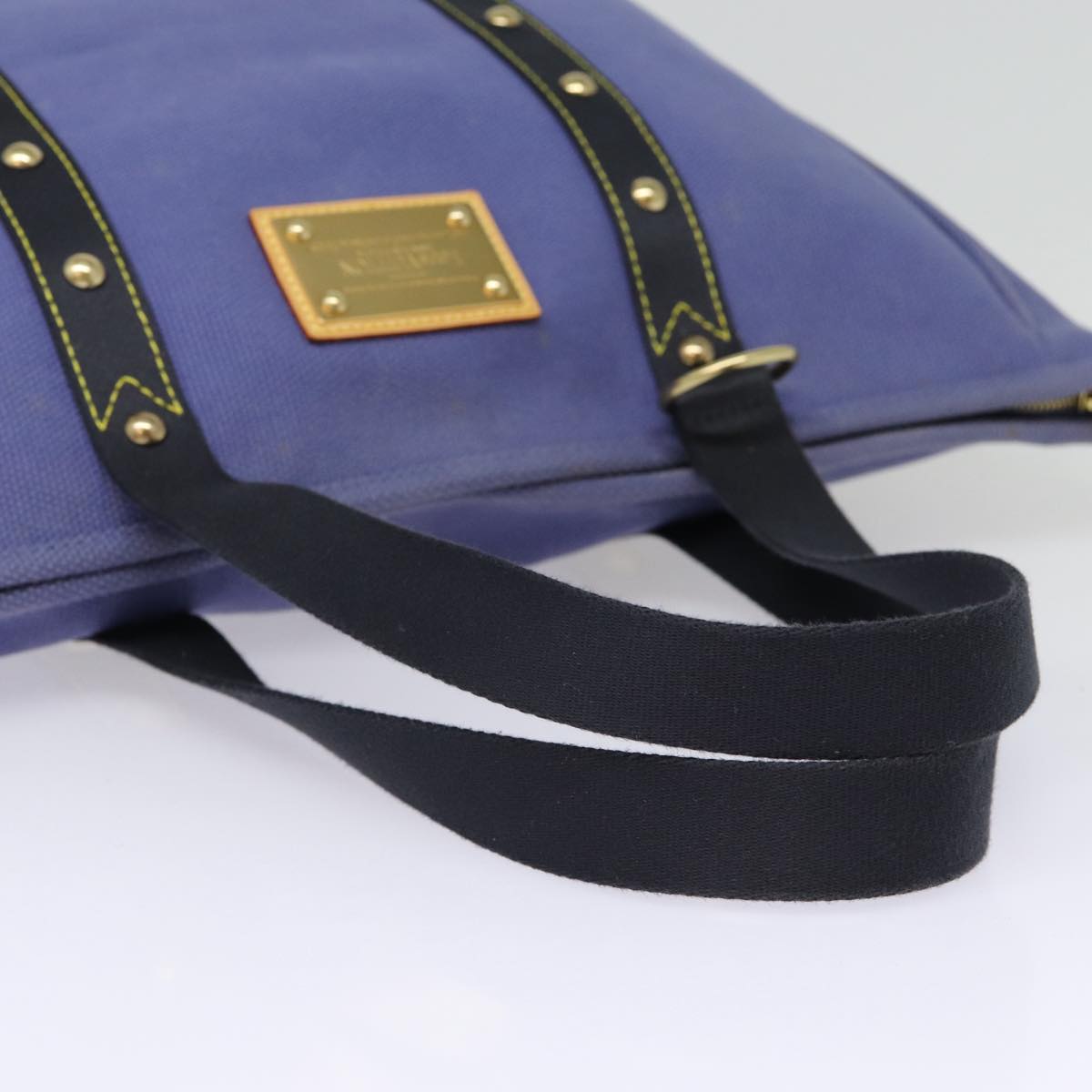 Louis Vuitton Antigua Navy Canvas Tote Bag