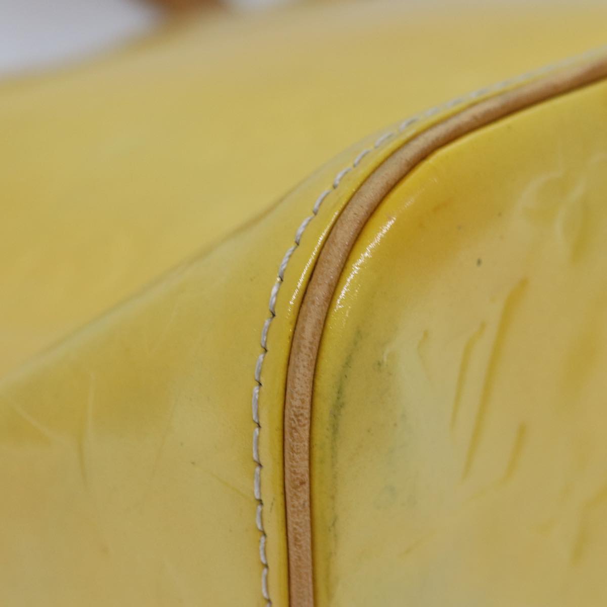 Louis Vuitton Houston Yellow Patent Leather Handbag