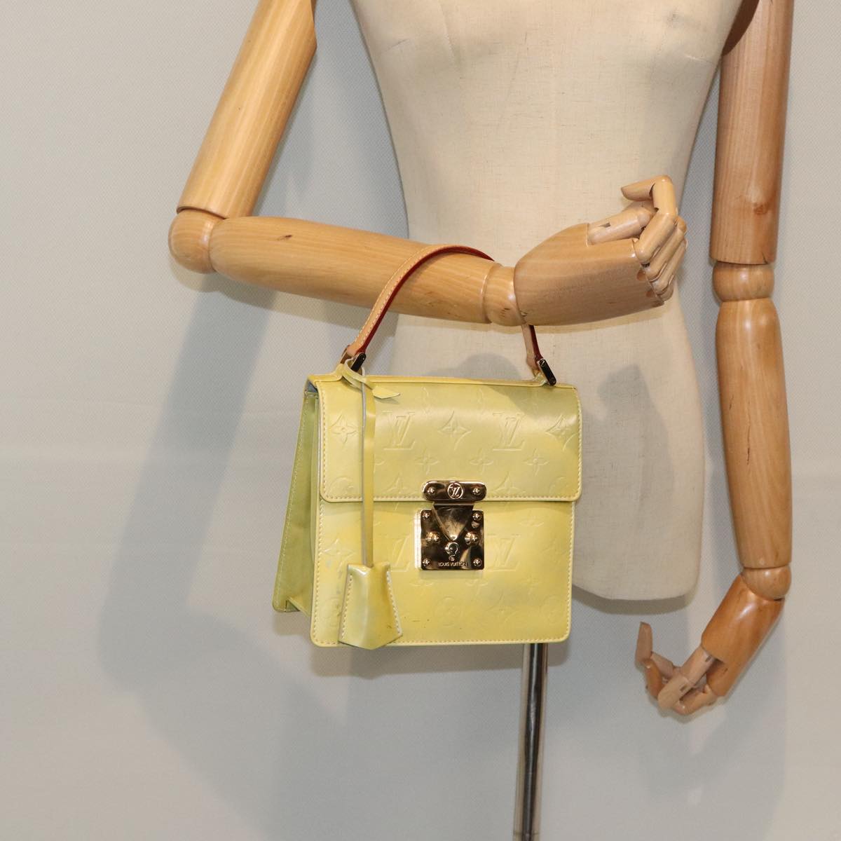 Louis Vuitton Spring Street Yellow Patent Leather Handbag