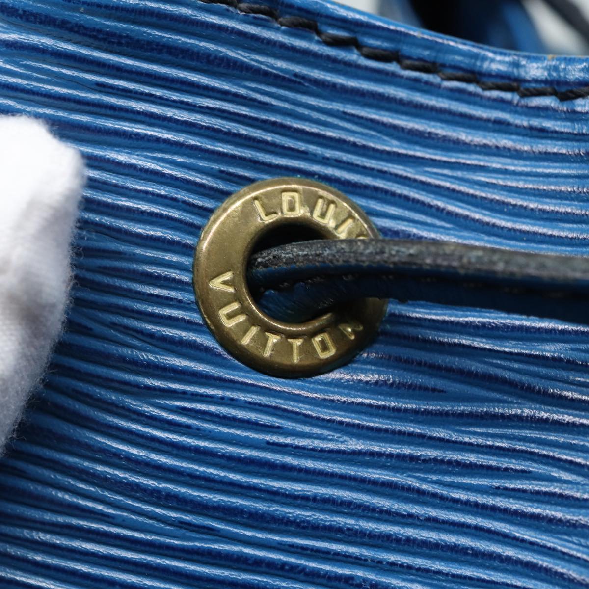 Louis Vuitton Noe Blue Calfskin Shoulder Bag