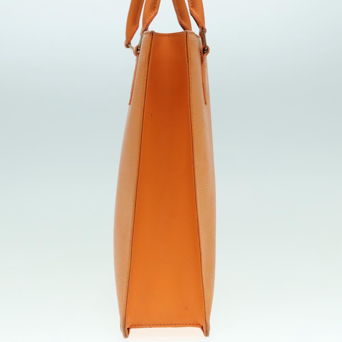 Louis Vuitton Sac Plat Orange Leather Tote Bag