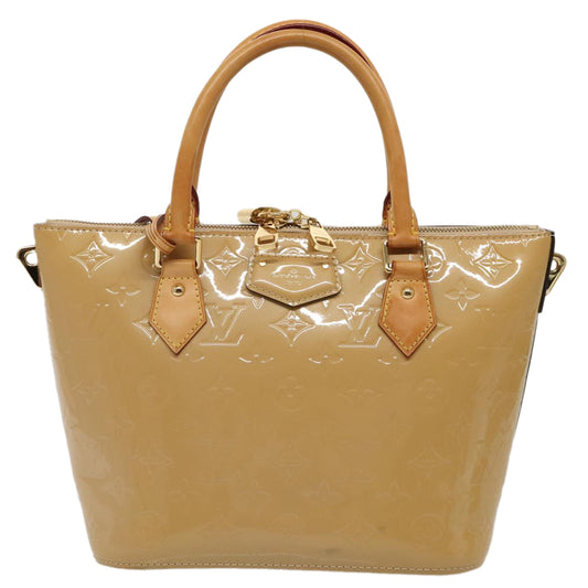 Louis Vuitton Montebello Camel Patent Leather Handbag