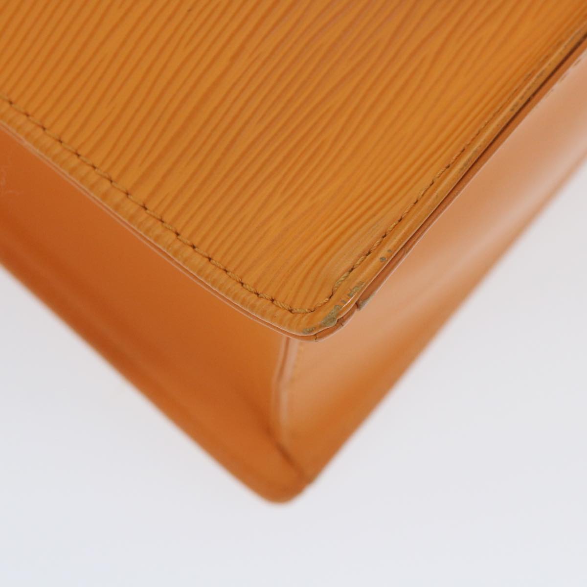Louis Vuitton Sac Plat Orange Leather Handbag