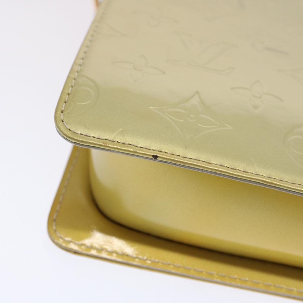 Louis Vuitton Mott Yellow Patent Leather Shoulder Bag