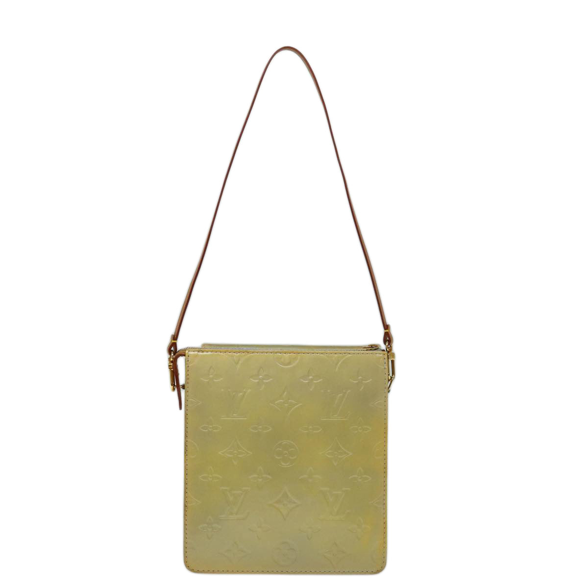 Louis Vuitton Mott Beige Patent Leather Clutch Bag