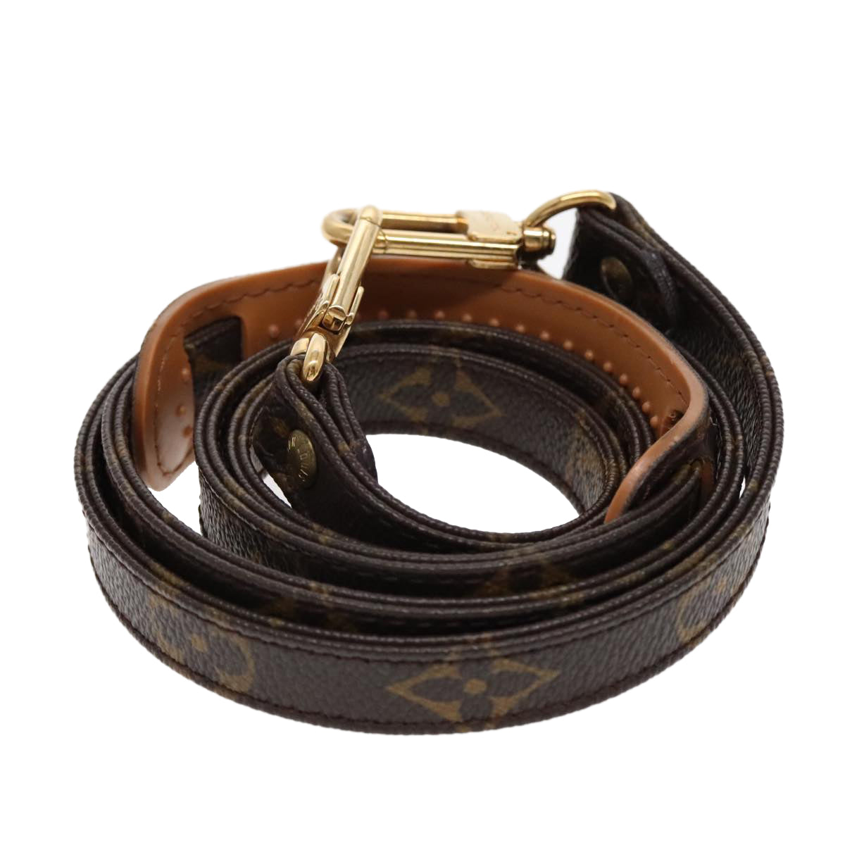 Louis Vuitton Shoulder Strap Brown Canvas Bag Jewelry