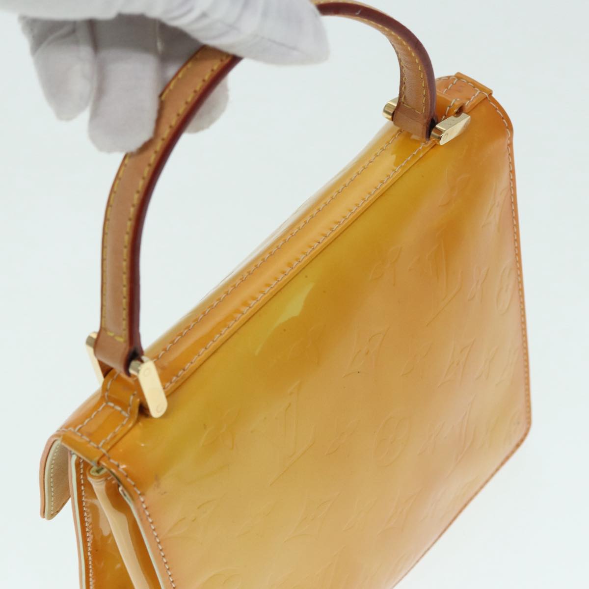 Louis Vuitton Spring Street Yellow Patent Leather Handbag