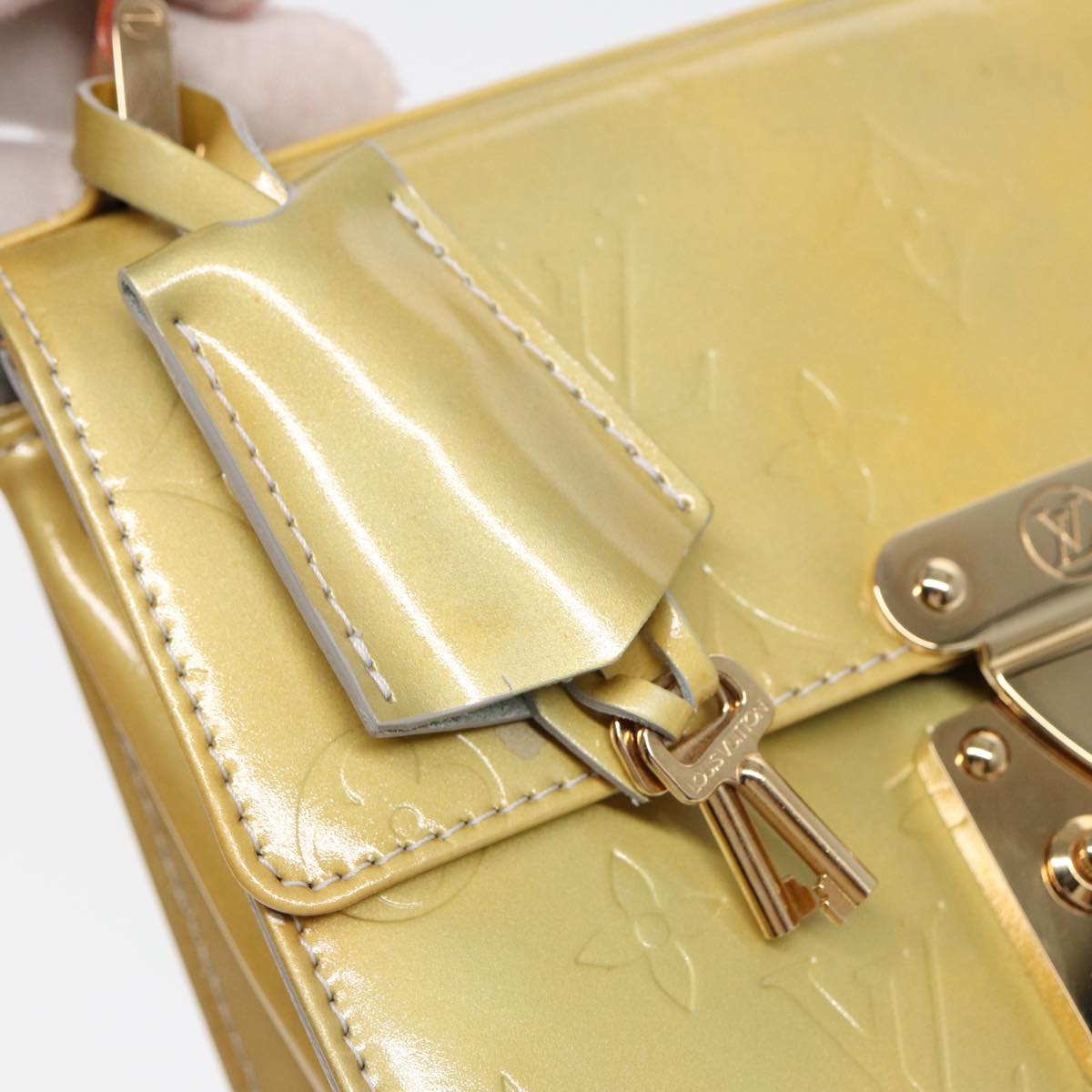 Louis Vuitton Spring Street Yellow Patent Leather Handbag