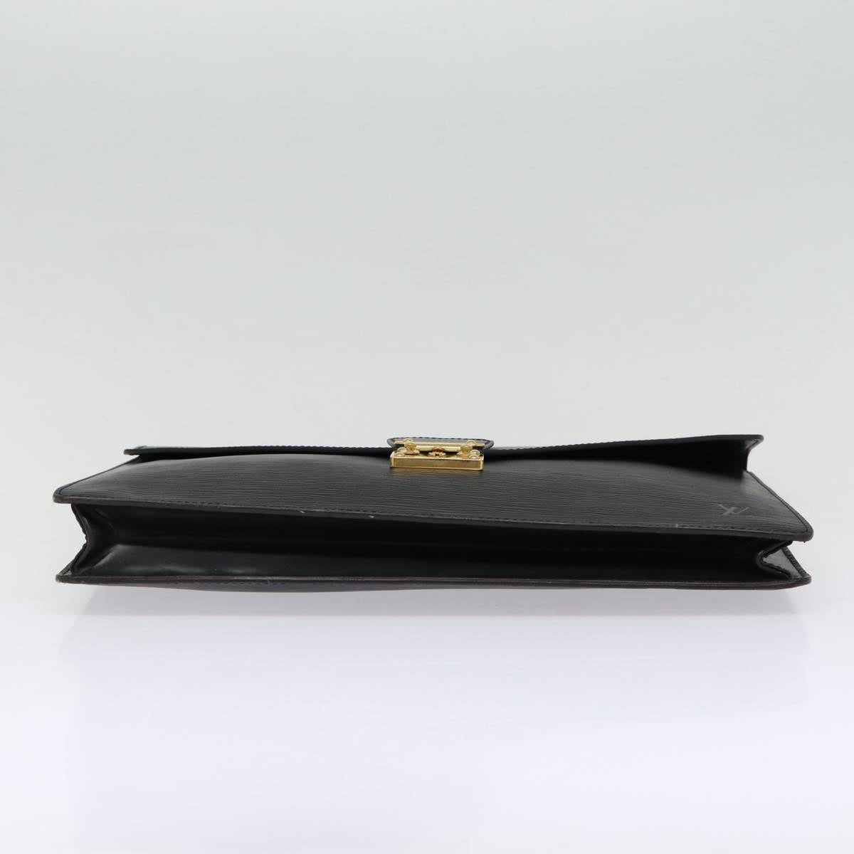 Louis Vuitton Senateur Black Leather Briefcase Bag