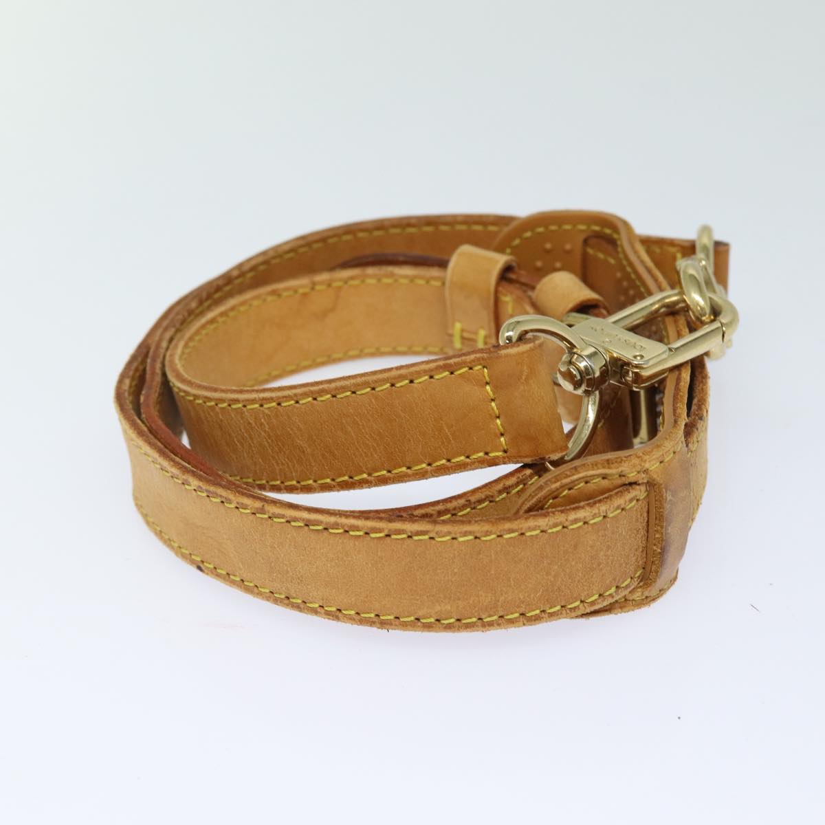 Louis Vuitton Shoulder Strap Beige Leather Bag Jewelry