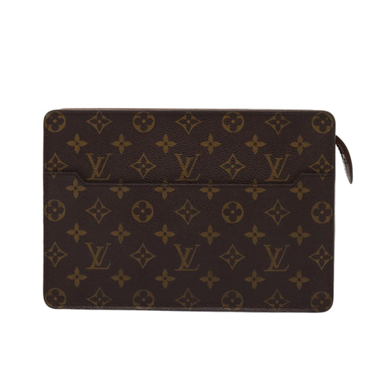 Louis Vuitton Pochette A4 Brown Canvas Clutch Bag