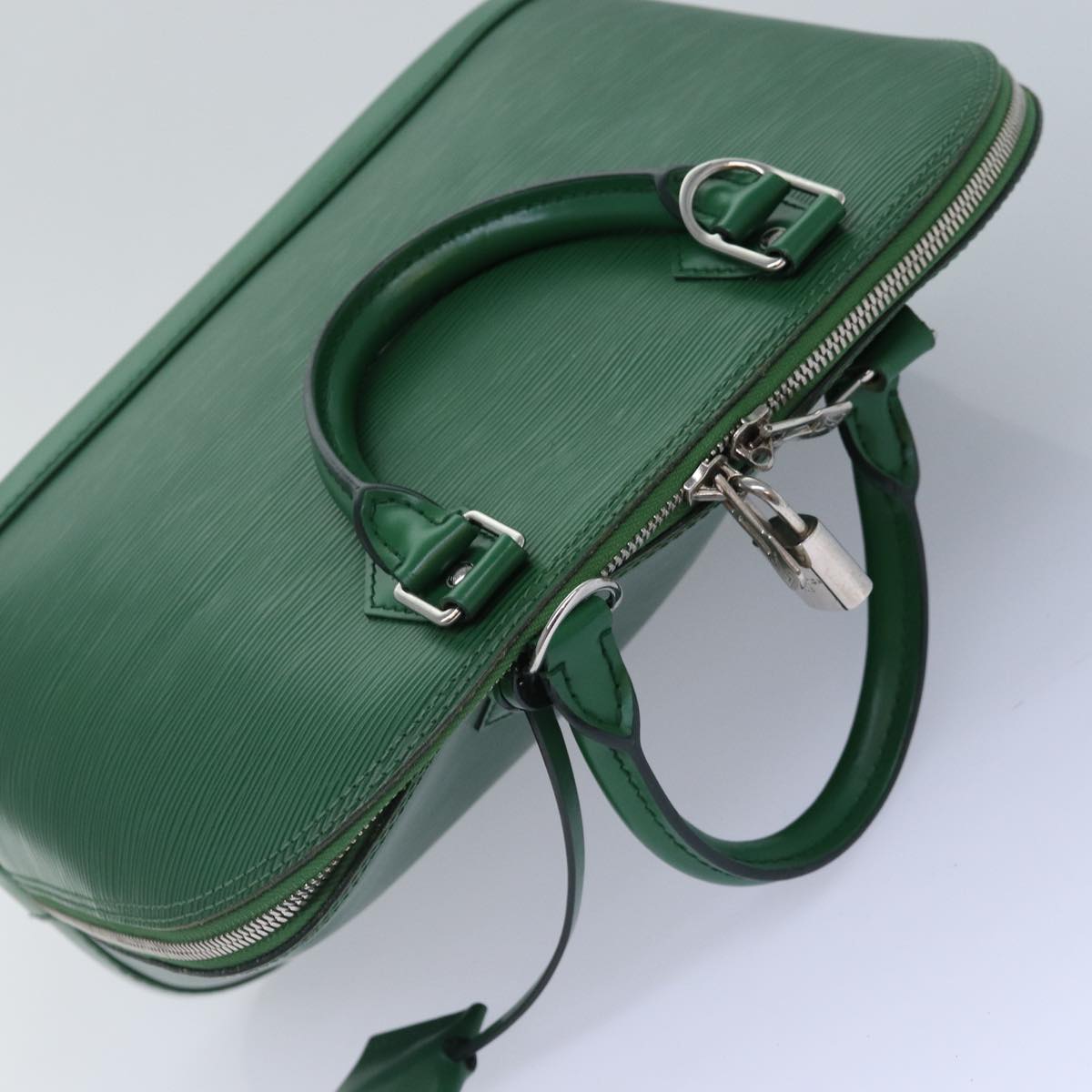 Louis Vuitton Alma Green Calfskin Handbag