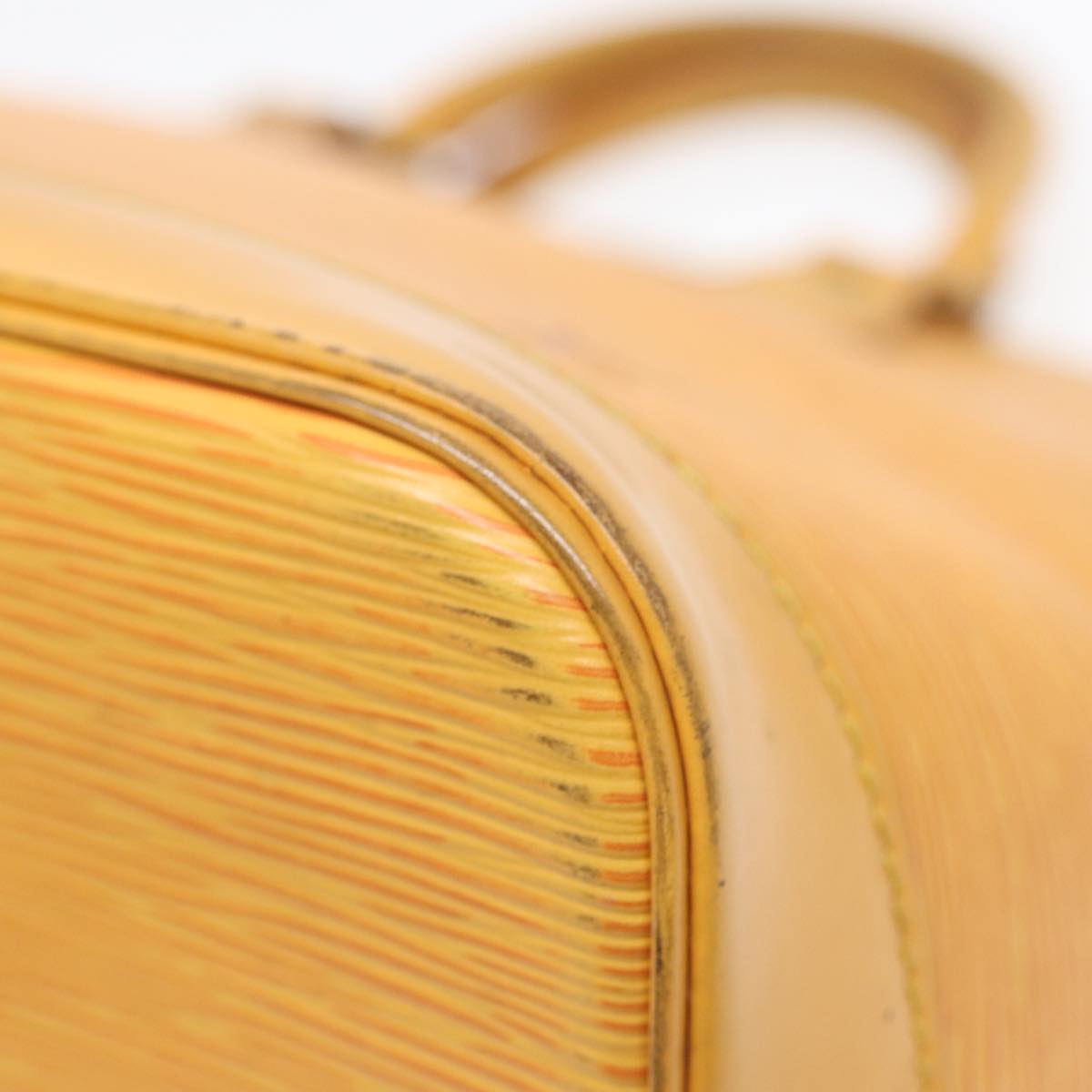Louis Vuitton Alma Yellow Leather Handbag